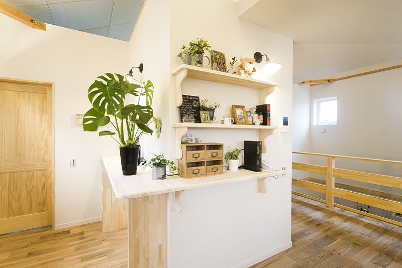 美濃加茂の匠建のモデルルームの棚