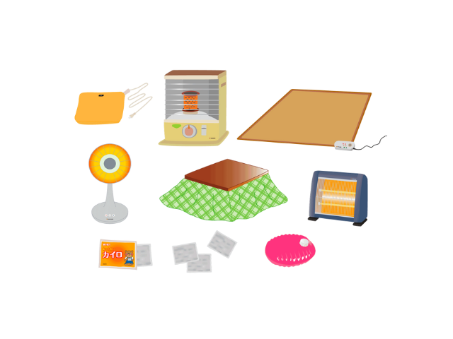 暖房器具
暖房器具の種類
ストーブ
こたつ
電気カーペット
床暖房
ファンヒーター